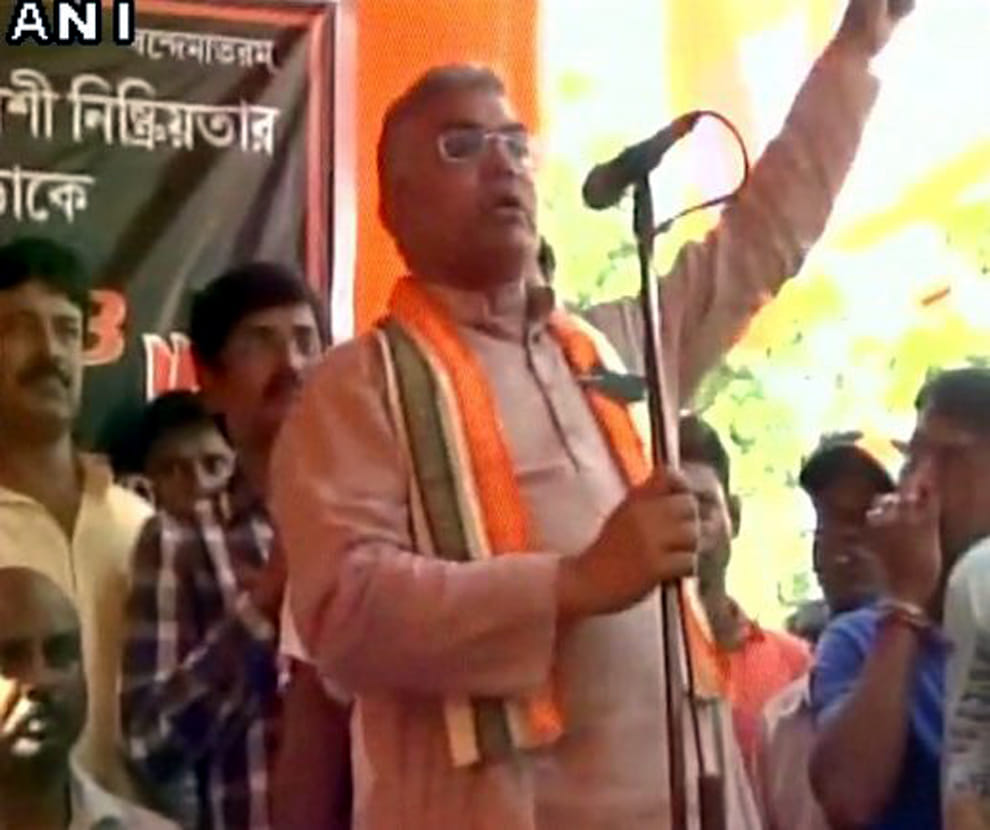 west bengal BJP Chief Dilip Ghosh threatening to TMC