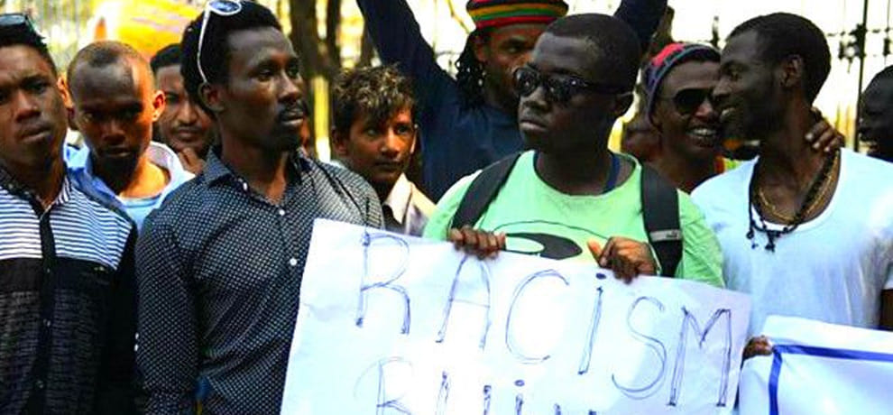 India denies to the attacks on Africans as racial