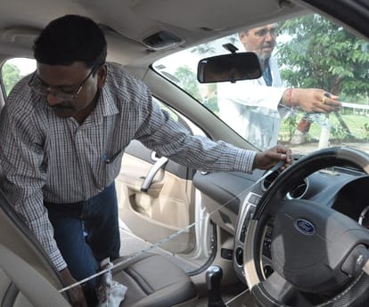 Investigation of firing on justice car.