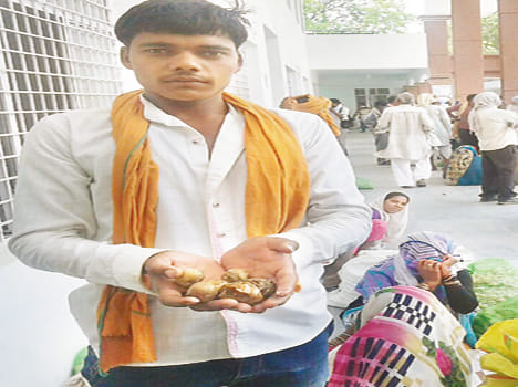 Relief materials turned rotten potatoes