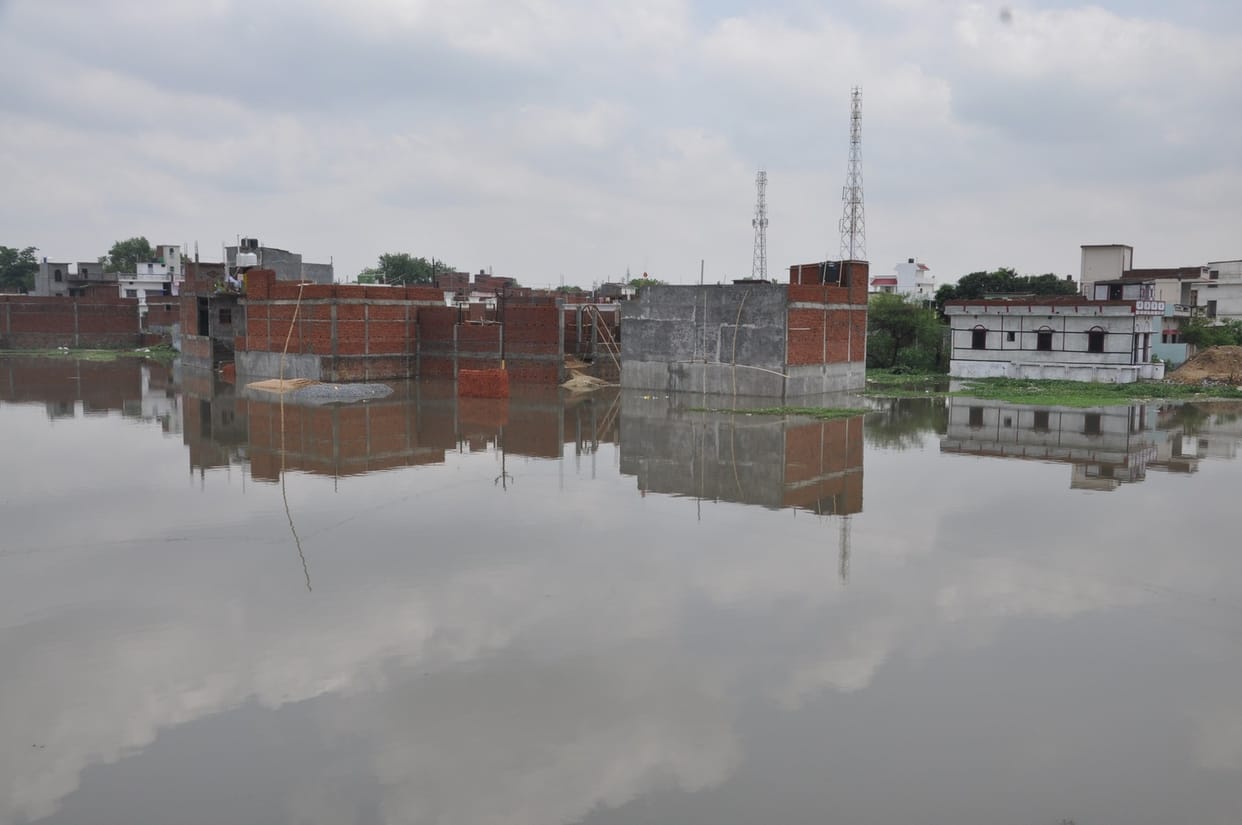 many colonies are filled be rainy water