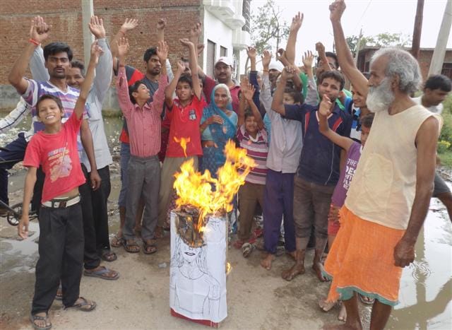 Mannequin blew dirt - logging protest