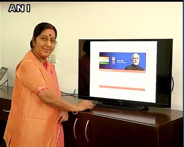 sushma Swaraj inaugurates 6 language versions of PMO India website
