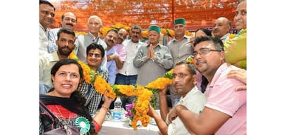 cm virbhadra on a visit to jwalamukhi kangra.