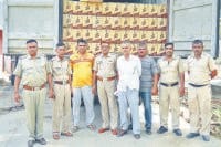liquer recover by police, two arrest in jind, cantanner