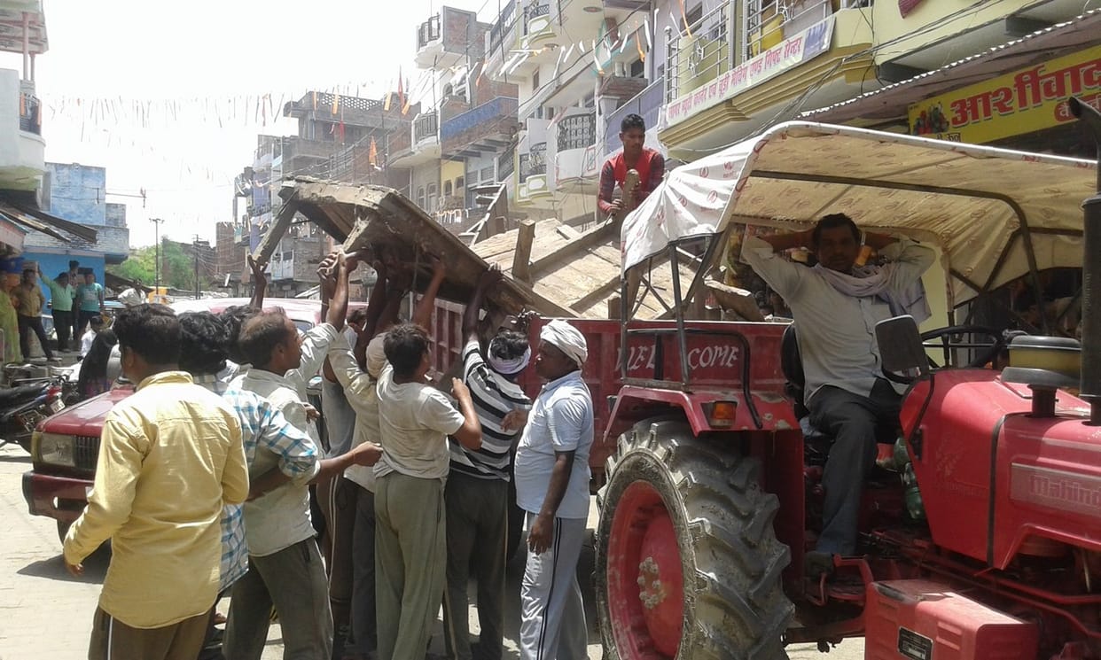 Jogipur and bulldozers moved into Sekpur