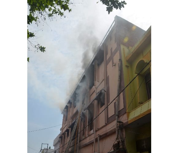 mr enterprises caught fire due to short circuit