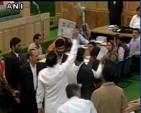 NC legislators stage walk out, Er Rasheed marshalled out of Assembly
