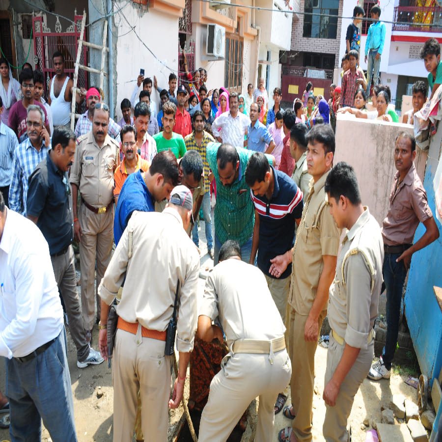 boy dies falling in manhole in lucknow