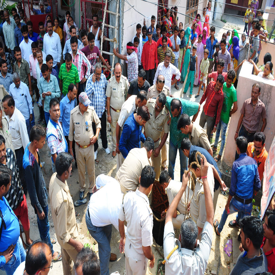boy dies falling in manhole in lucknow