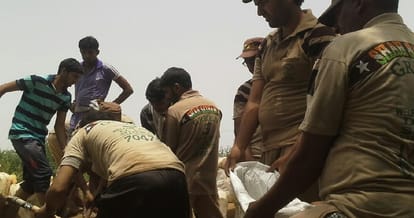 talwani rana miner broke, glf colony hisar, heavy rain, talwandi rana, hisar, haryana