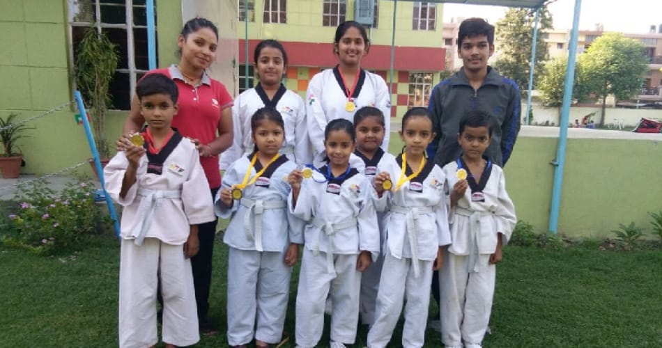 stepping stone school chandigarh players win medals in tiquando championship