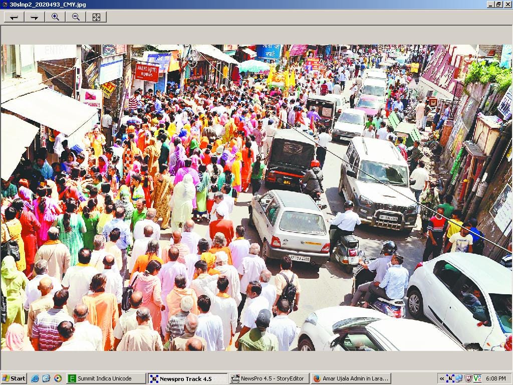 Traffic jam in solan city