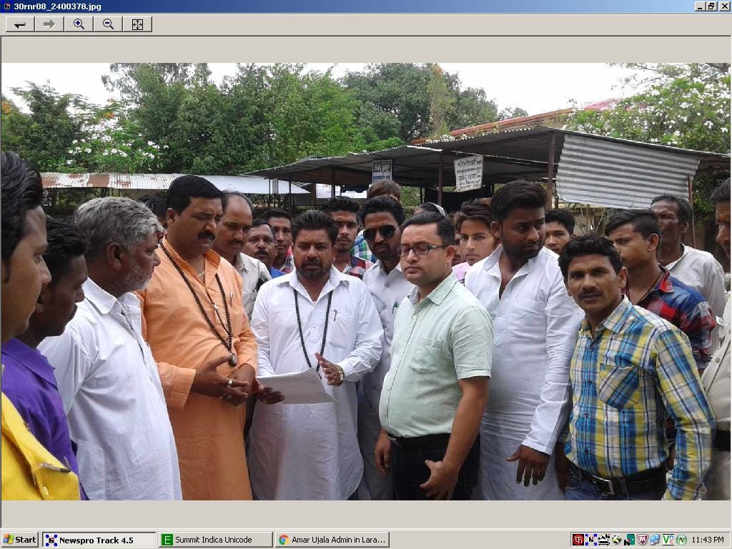 Valmiki community people took to the street