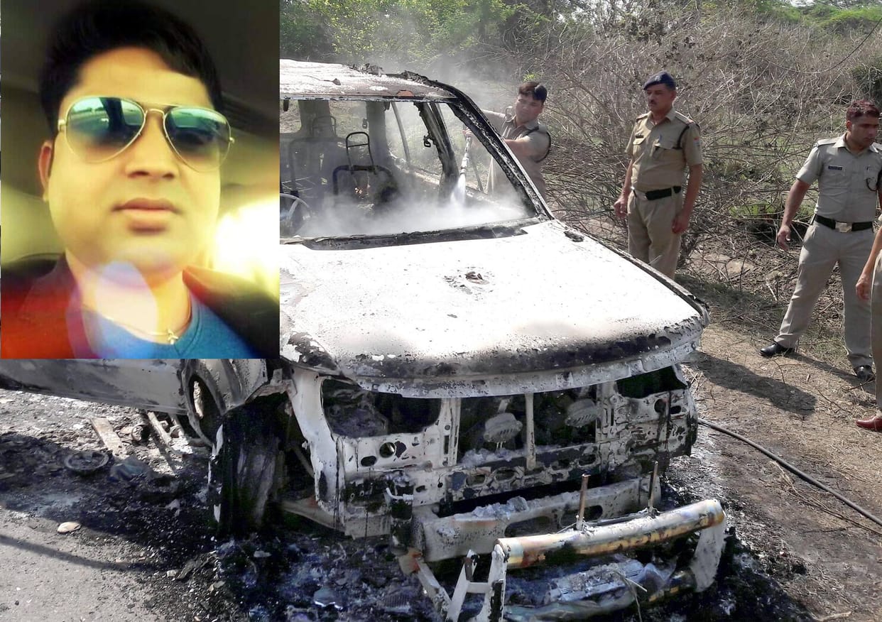 doctor dead body found in car fully burnt.