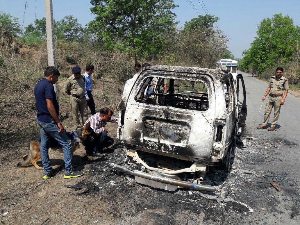 doctor dead body found in car fully burnt.