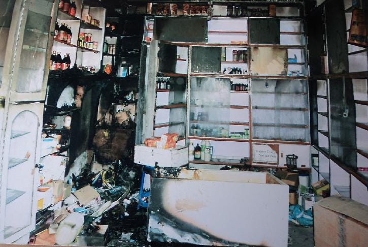 fire in the medical store