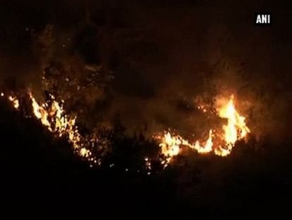 Fires continues to rage in forests near Baba Ghulam Shah University