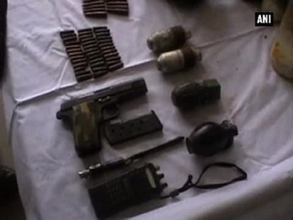 Security forces recover arms from three militant hideouts in Kashmir