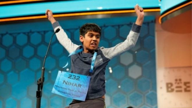 Indian rocks in spelling competition 