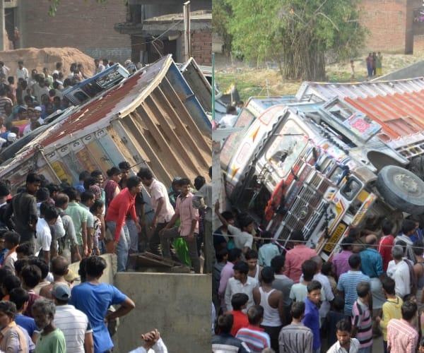 truck accident in lucknow