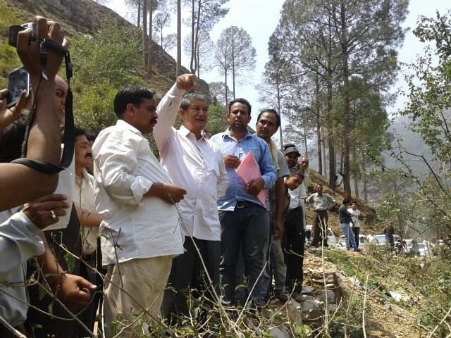 cm harish rawat visit ghansali area five days after cloud burst.