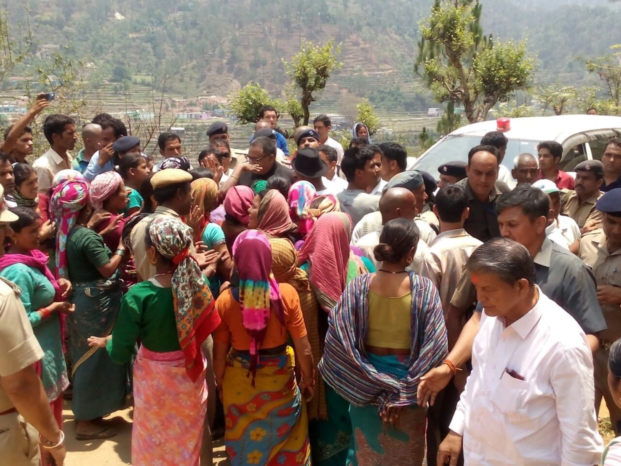 cm harish rawat visit ghansali area five days after cloud burst.