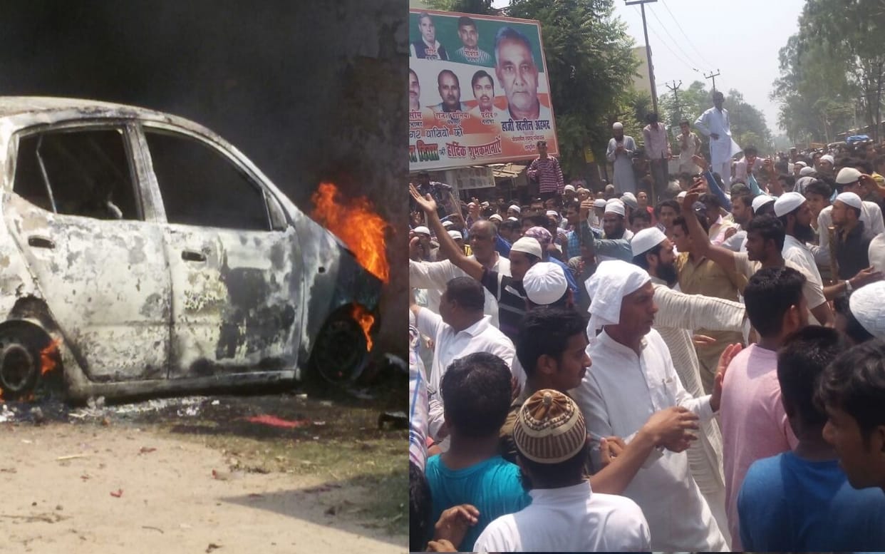 communal conflict in roorkee, mobs attack on pranav champion house.