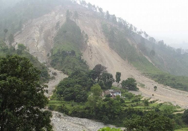 Disaster-affected village