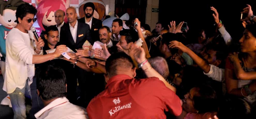 shahrukh attends kidzania event in noida