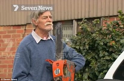 Grandfather, 68, who cut his face off with a chainsaw