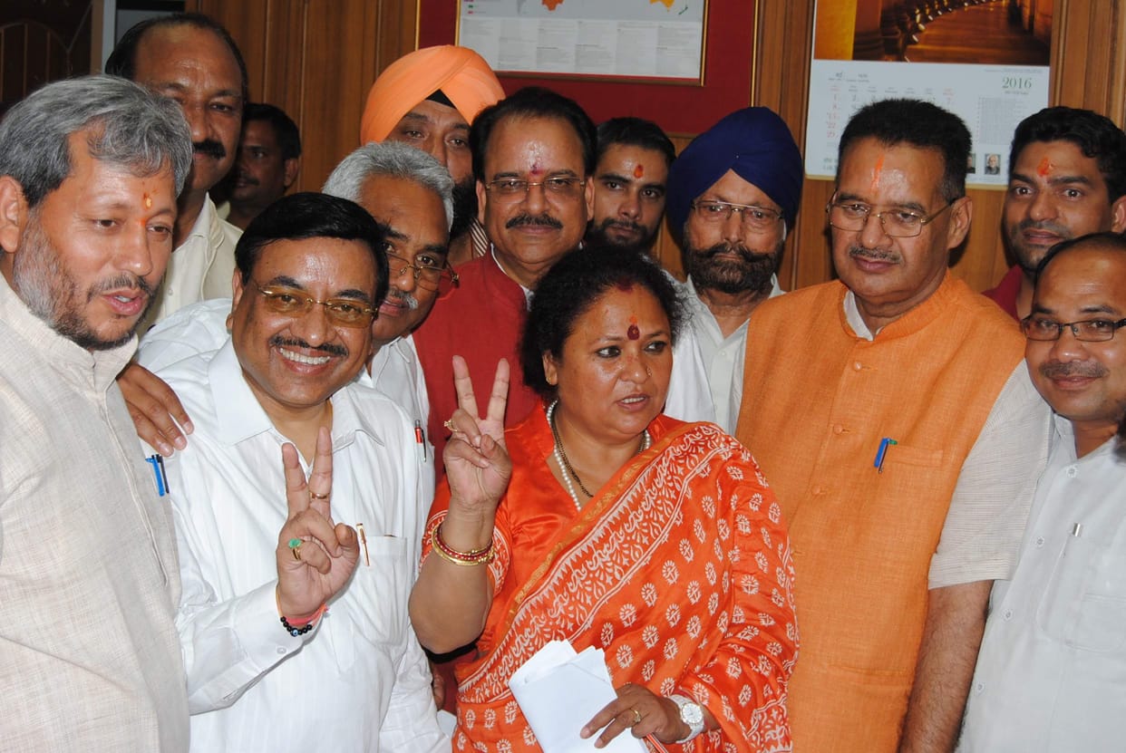 triangle fight for uttarakhand rajyasabha seat.