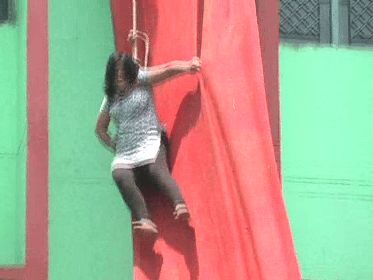 accident in  Civil Defense training 