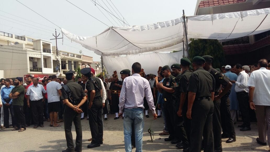 cremation of martyr lieutenant colonel ranjit singh panwar