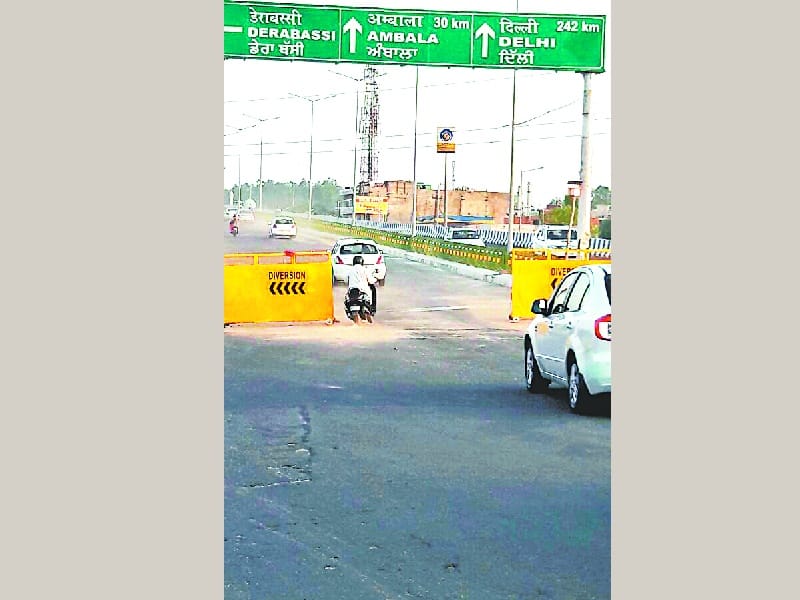 derabassi flyover lanes opened, derabassi flyover, derabassi, mohali