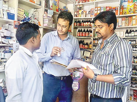 chalane in selling rashan without license