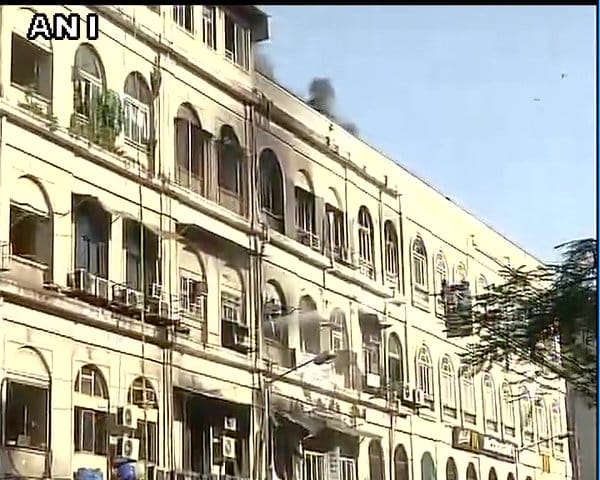 Mumbai: Fire breaks out in a building near Regal Cinema in Colaba
