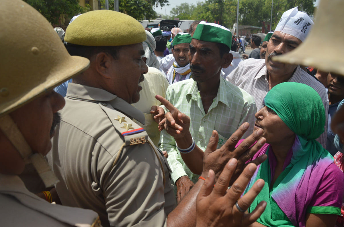 public on the road to protest