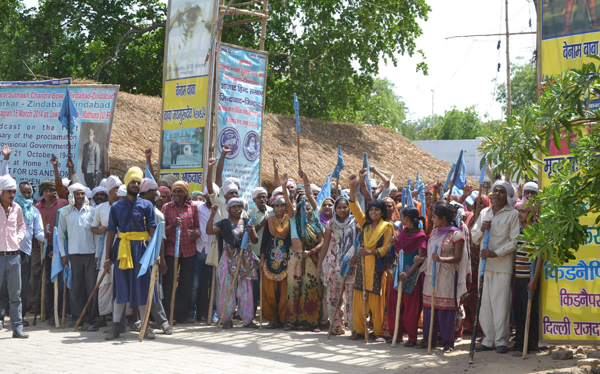 public on the road to protest
