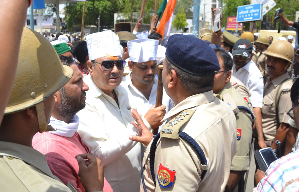 public on the road to protest