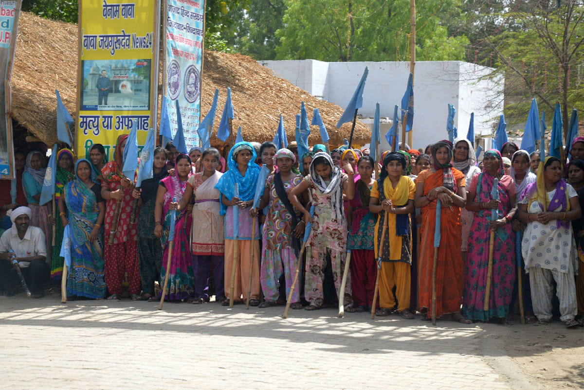 public on the road to protest