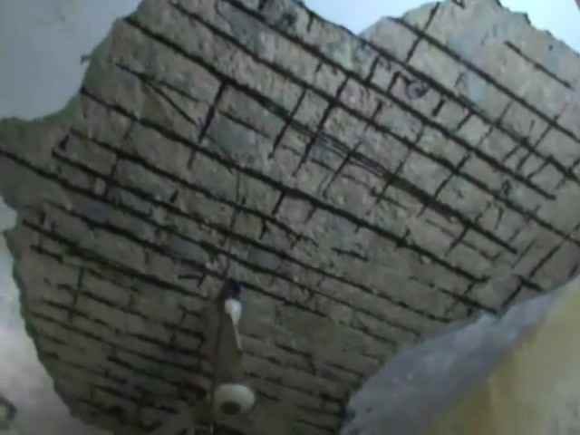 Plaster fell from the roof of the hospital 's laboratory
