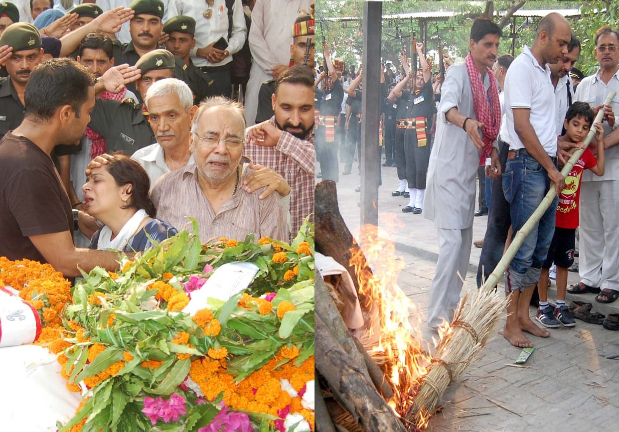 shaheed lieutenant rs panwar cremation in haridwar.