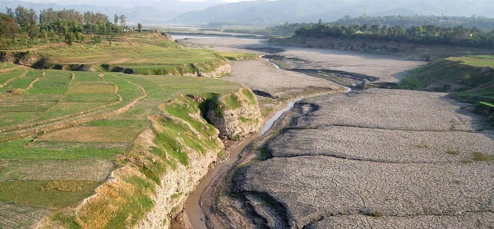 Sutlej river is drying up in himachal