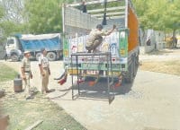 50th, overload dumper, action, police