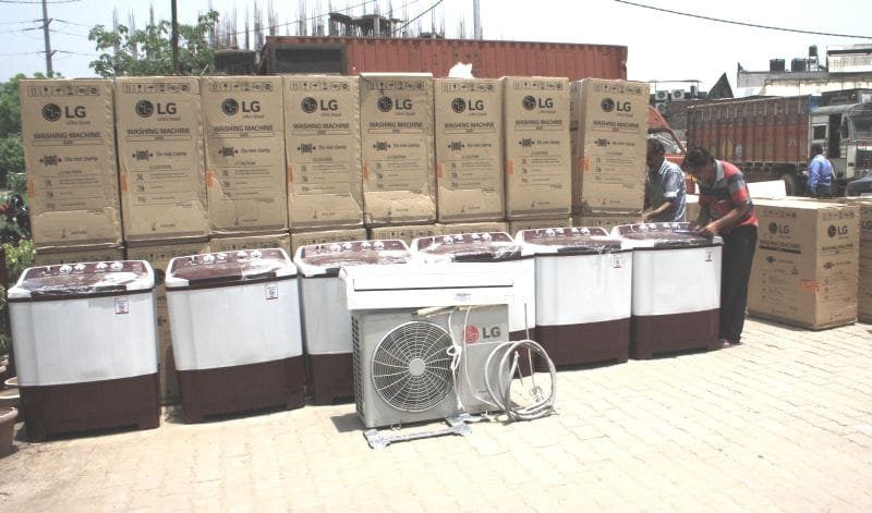 LG company made goods, selling stall