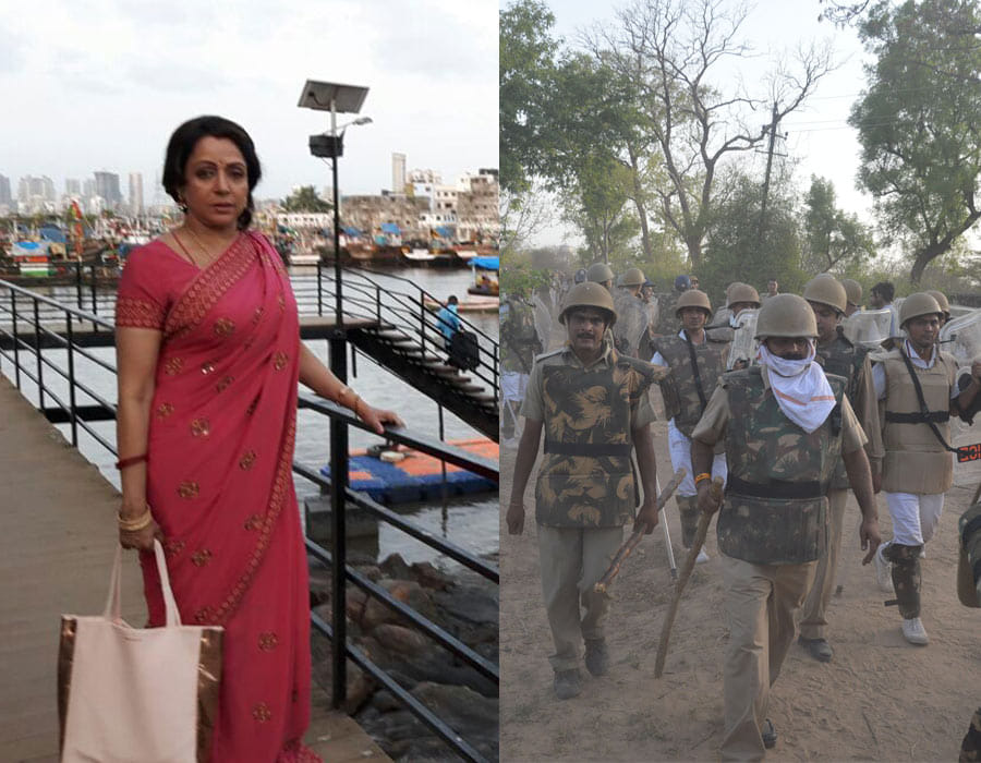 MP Hema Malini uploads shoot pictures Twitter when Mathura incident, after she deleted.