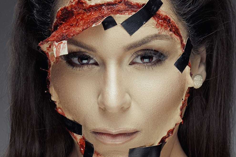tissue paper and FLOUR to create terrifying horror characters