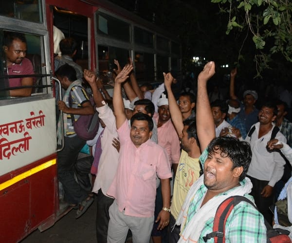 transport dept employees make ruckus.