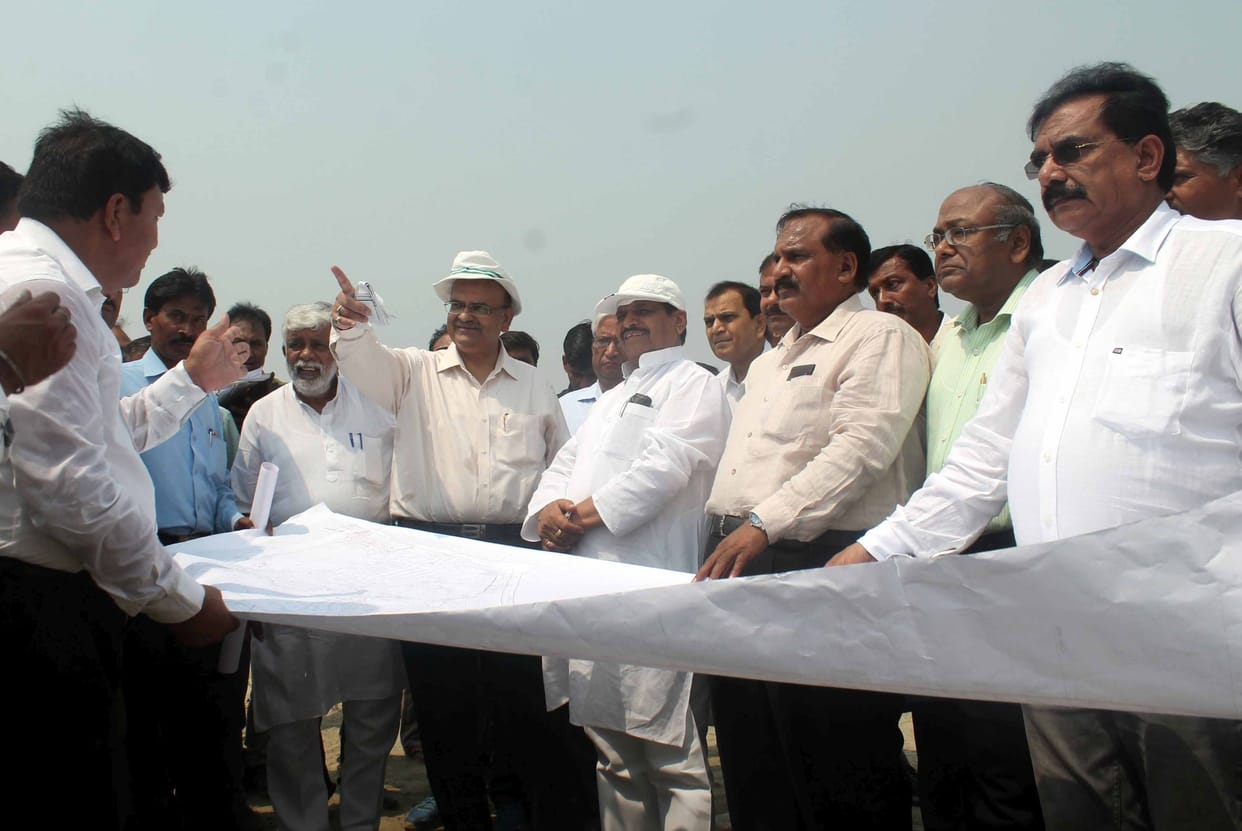 gomti river front inspection by   minister shivpal yadav